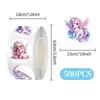 Rollo de Pegatinas de Unicornio Rosa Original Transfronterizo Pegatina Selladora Material para Cuaderno de Niña Cinta Película Decoración para Taza de Agua