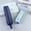 Bolsa de Papelería Transparente Directa de Fábrica Especial para Estudiantes de Examen Bolsa Sencilla de Malla para Lápices Bolsa para Lápices para Examen de Ingreso a Secundaria para Hombres y Mujeres