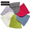 Chapéu de Tricô Trançado Novo Outono e Inverno Moda Casual Quente Cor Sólida Proteção para Orelhas Chapéu para Frio Personalização