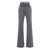 Verano 2025 Nuevo Spice Girl Pantalones Acampanados con Nudo en V para Mujer Sexy Cintura Baja Cómodos Yoga Deportes Casuales