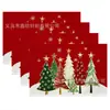 Mantel Navideño TEMU Nuevo Transfronterizo Material de Lino Estampado Utensilios de Cocina para el Hogar Posavasos Decoración para Fiestas Navideñas