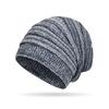 Gorra de invierno holgada y plisada para hombre y mujer, de punto elástico resistente al frío, de doble color, estilo jersey Melaleuca.