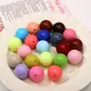 Cuentas Redondas de Acrílico de Colores con Agujero Recto Cuentas Sueltas para Pulseras Hechas a Mano DIY Accesorios de Joyería Material Versátil Bolsa