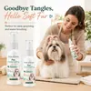 KineShineX Spray Desenredante y Suavizante para Mascotas Gatos y Perros, Desenredante para Pelo Largo, Spray para Cuidado del Cabello Anti-Nudos
