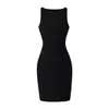 Vestido de tirantes sin mangas de estilo elegante para mujer en verano, elegante y ajustado, plisado, adelgazante, falda corta que realza la cadera