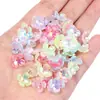 Flor de Cuatro Pétalos Chapada en Acrílico Portaflores Grande Tapa de Flor Cuenta Espaciadora para Pulsera Pulsera Estilo Antiguo Bun Cuenta de Paso