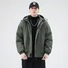 Jaqueta de Algodão Shangyun para Trabalho Masculina de Inverno Acolchoada com Capuz Jaqueta para Meninos Quente e Fashion Tamanho Grande Jaqueta de Algodão