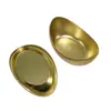 Embalagem Alimentícia de Folha de Flandres Lingote de Ouro Caixa de Lata Presente de Ano Novo Doce Chocolate Bolo Lata de Folha de Flandres Lingote de Ouro Feito Sob Medida