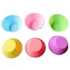 Forma de Silicone para Bolo Cor Redonda 7cm Mafen Cup, Forma de Silicone para Torta de Ovos, Copo de Silicone para Pudim e Bolo