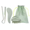 Kit de Pente de Cabeleireiro Presente Escova de Shampoo de Limpeza de Palha de Trigo Forma Fofa Pente de Dentes Largos Placa Penteadeira de Cabelo Lisa Sem Nós