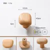 Gancho Creativo Nórdico Sin Taladro Madera Maciza Gancho para Puerta Pared Trasera Habitación Infantil Puerta de Armario Cajón Manija de Piedra
