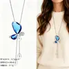 Cadena para Suéter de Collar Largo Geométrico, Accesorio de Lujo de Alta Gama, Versátil y de Moda, Colgante de Perla para Otoño e Invierno