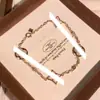 [Colección de Flores] Pulsera de Trébol de Cuatro Hojas Fritillaria Versión Alta Collar de Diamante Redondo Anillo de Diseño de Lujo Alto Pendientes para Mujer