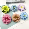 Tang Feng Pez Dragón Flor de Peonía Cabeza Bolsita de Materiales para Hacer Tocados Étnicos Minoritarios DIY Pasador Hecho a Mano Flor Acompañante Regalo Flor Artificial