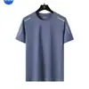 Camiseta Deportiva de Malla de Seda de Hielo de Manga Corta para Hombre Joven, Estilo Nuevo de Verano, Holgada, Talla Grande, Delgado, Fresco, de Secado Rápido