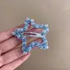 Celebridad de Internet Nuevo Clip de Cristal Tejido a Mano Puro Pinza para Flequillo de Chica Elegante Pinza Lateral Accesorios para el Cabello de Boutique