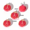 Acessórios para Joias de Resina DIY Frutas Tridimensionais Simuladas Morango Laranja Pingente Pulseira Acessórios para Chaveiro W812