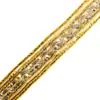 Renda Colorida Artesanal com Miçangas Estilo Étnico 2cm de Largura para DIY Gola de Roupa Borda de Cortina Acessórios Decorativos Renda