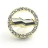 Botón de Flor de Metal con Pedrería Color Oro Rosa Incrustado de Diamantes Estilo Chanel Pequeño Botón de Perla para Ropa de Punto