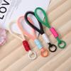 Cor de correspondência de telefone móvel cordão chaveiro simples curto caso de telefone móvel universal cordão criativo carro chaveiro ornamentos