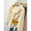 Roupas femininas plus size, estilo coreano casual, que rejuvenesce, emagrece, novo modelo de outono, moletom com capuz de manga longa, falso duas peças com cordão