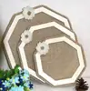 Materiais Decorativos Ecológicos para Jardim de Infância DIY Artesanal Corda de Cânhamo Pingente de Madeira Linho Retrô Pingente Decorativo de Parede Pingente