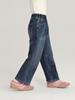 Pantalones para Niñas 2024 Invierno Nuevo Pantalón Recto Moda Infantil Versátil Forrado de Felpa Grueso Elástico Jeans Rectos