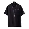 Fabricante Direto Novo Verão Masculino Versátil Manga Curta Solto Masculino Seda Gelada Marca Tendência Solto Casual Camiseta