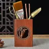 Fábrica de Fujian atacado cerimônia do chá de madeira seis cavalheiros jacarandá ébano clipe de chá colher de chá faca de chá conjunto de chá kung fu
