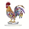 Venda Quente Transfronteiriça Galo Plano de Acrílico Decoração de Mesa Galinha Vibrante de Acrílico Novo Estilo Chinês
