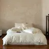 Juego de cuatro piezas de estilo de lujo de algodón de fibra larga de 100 hilos, sábana y funda de edredón de jacquard 100% algodón, ropa de cama para todas las estaciones 1.8