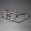 Novos Óculos de Sol Gatinho com Armação de Sobrancelha Tendência, Óculos Planos Antiluz Azul Estilo Retrô Fashionável Wm28022
