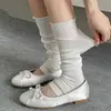 Algodón Peinado Borde Enrollado Verano Azul Oxígeno Piernas Finas Sin Pies Calentadores de Piernas Adelgazantes para Mujer Borde Enrollado Acumulados en la Pantorrilla Calcetines