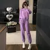 Conjunto de Dos Piezas para Mujer, Estilo Nuevo de Primavera y Otoño, Engrosado con Felpa, Estilo Callejero, Deportivo Energético, Dos Colores, Sudadera con Capucha de Manga Larga, Conjunto Casual de Moda