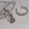 Pendientes de Diamante Brillante con Forma de Mariposa de Moda Transfronteriza Europea y Americana, Pendientes de Lujo Ligero de Gama Alta, Pendientes de Diseño Nicho al por Mayor