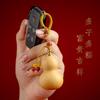 Pingente Chaveiro Cabacinha Natural Aberta Fu Lu Requintado Ornaments Criativos para Bolsa de Homens e Mulheres Presente com Sementes Torcido à Mão