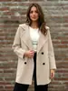 2026 Novo Casaco de Lã Elegante Feminino Amazon Europeu e Americano Transfronteiriço Outono/Inverno Jaqueta de Lã Solta de Botão Duplo