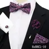 Conjunto de Gravata Borboleta e Lenço Quadrado Masculino com Padrão Escuro Retrô, Acessórios para Traje de Casamento, Gravata Borboleta Paisley, Mais Vendido na Amazon