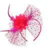 Sombreros de Novia Estilo Francés Europeos y Americanos, Vestidos de Boda, Tocados para Fotografía de Viaje, Accesorios Florales para el Cabello, Diademas de Malla con Plumas Vintage Transfronterizas