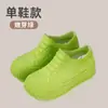 Nuevas botas de agua con plataforma para mujer, moda, zapatos de agua, impermeables, resistentes al desgaste, cálido terciopelo, caña corta, antideslizantes, botas de lluvia, zapatos de goma, cocina
