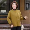 Novo Casaco de Lã Dupla Face Chinês Feminino Lã Mãe Gola Redonda Petite Estilo Nacional Bordado Redutor de Idade Solto Outono Inverno