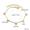 Pulseras Populares Europeas y Americanas, Lindos y Dulces Colgantes de Mariposa y Libélula con Pulseras de Diamante Blanco, Venta Directa de Fabricantes de Joyería de Acero Inoxidable