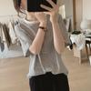 Camiseta Rayada de Algodón Premium para Mujer 2026 Verano Nuevo Estilo Corte Holgado Adelgazante Versátil Manga Corta Camiseta Superior