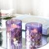 Portavelas de Vidrio Transparente Redondo de Alta Gama Taza para Velas DIY Velas Aromáticas de Colores Recipiente Decoración para Bar Restaurante