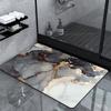 Tapete de Chão Absorvente para Banheiro Transfronteiriço Lama Diatomácea Banheiro Vaso Sanitário Porta Tapete de Pé Antiderrapante de Secagem Rápida Tapete de Porta de Mármore