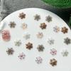 Nuevos adornos de copo de nieve de colores para uñas, adornos de resina de copo de nieve simulada, adornos de uñas francesas al por mayor