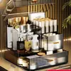 Caixa de Armazenamento de Cosméticos para Mesa, Organizador de Produtos de Skincare Doméstico, Suporte de Armazenamento, Caixa Acrílica à Prova de Poeira para Toucador