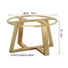 Nuevo Modelo Mesa de Cristal con Patas Redondas, Estructura de Hierro Mármol, Patas Elevadas, Mesa de Centro Redonda Pequeña, Mesa de Comedor