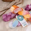 Hilo de Lana de Mohair Teñido a Mano con Patrón de Gradiente Multicolor para Chalecos y Abrigos Tejidos a Mano Hilo de Lana Fina