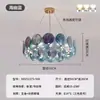 Lustre Francês Retrô de Luxo Leve de Vidro Colorido Feito à Mão em Murano Lâmpada Romântica Vintage de Sala de Estar Designer Luz Principal